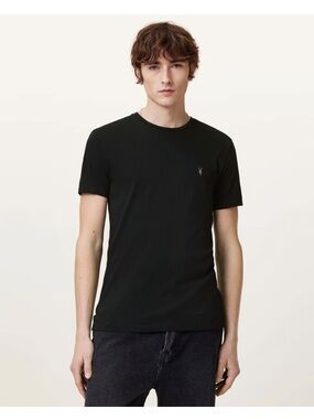 Men's Black Tonic Crew Neck Slim Ramskull T-Shirt